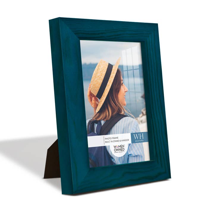 Wexford Home - Wholesale Picture Frame - Photo Frame, Real Wood with Wood Grain, Ocean Blue