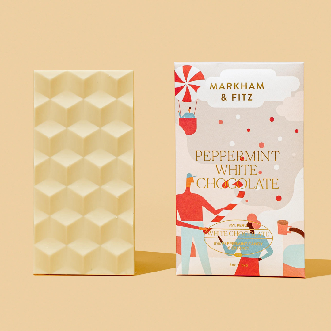 Markham & Fitz Chocolate - Wholesale Chocolate Bar - Peppermint White Chocolate Bar1