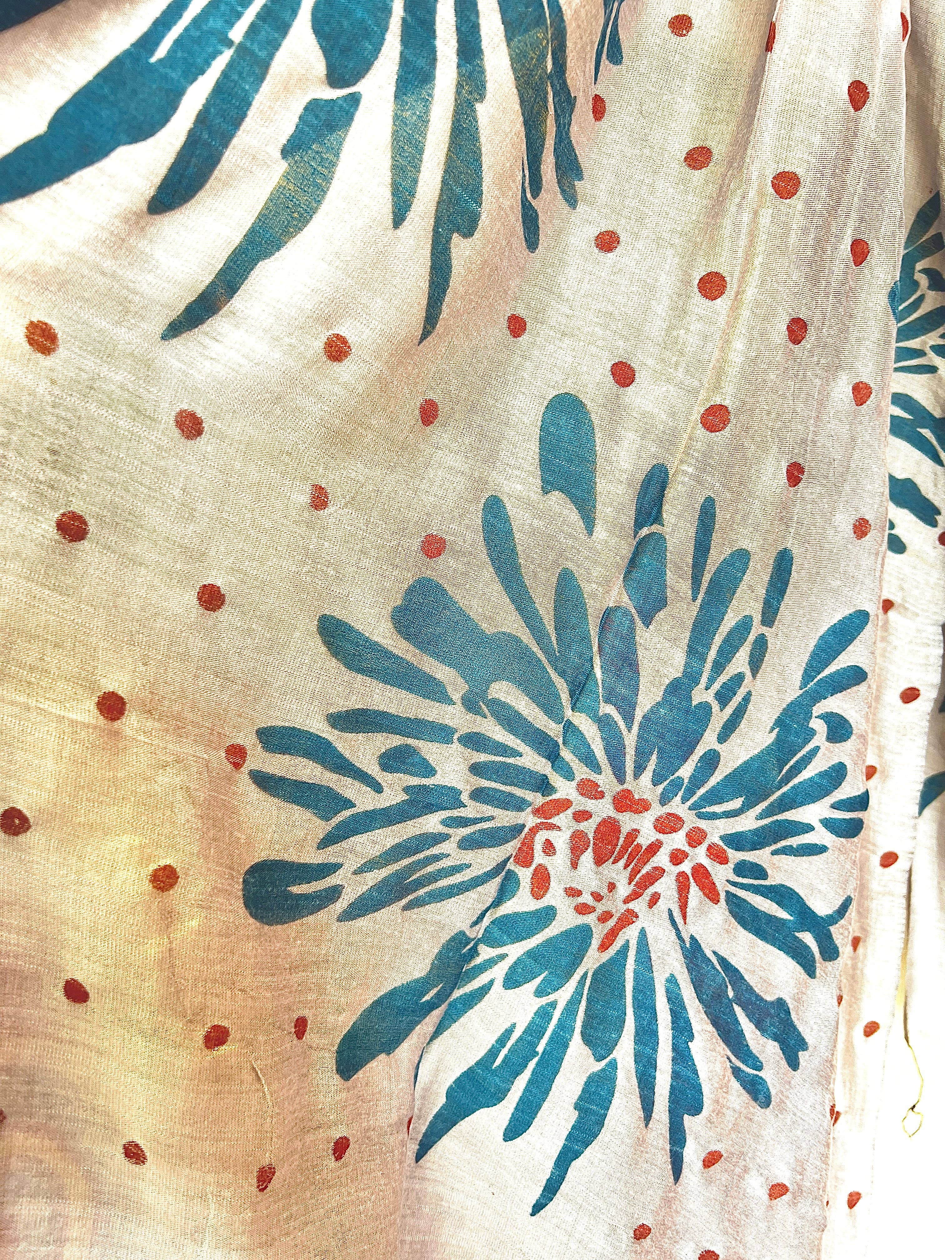 Wooven - Wholesale Scarf - Women's - Screen Printed Silk Blend Scarves in 13 colors and patterns, hand printed in Vietnam17