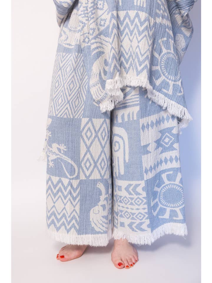 VATCHIO INC. - Wholesale Poncho - Unisex - Ethnic Caftan,Boho Print Poncho Set wit Pants