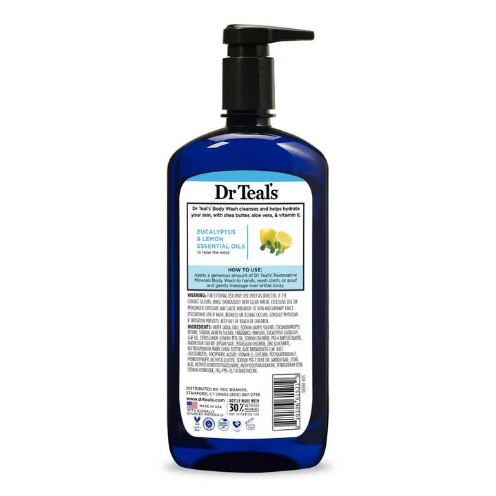 KT Supply - Venta al por mayor Gel/espuma de baño - Gel de Ducha Dr Teals Minerales Restauradores, 24 oz1