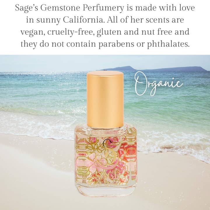 The Sage Lifestyle - A Gemstone Perfumery - Wholesale Roll-On Fragrance - Rose Quartz Organic Perfume Oil Extract Roll-On- 1/4 oz