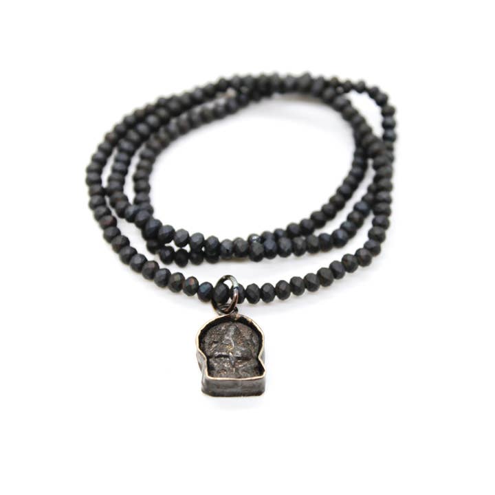 LIZOU - Wholesale Pendant/Charm Necklace - Matte Crystal Necklace with Small Buddha -Buddha Collection-6
