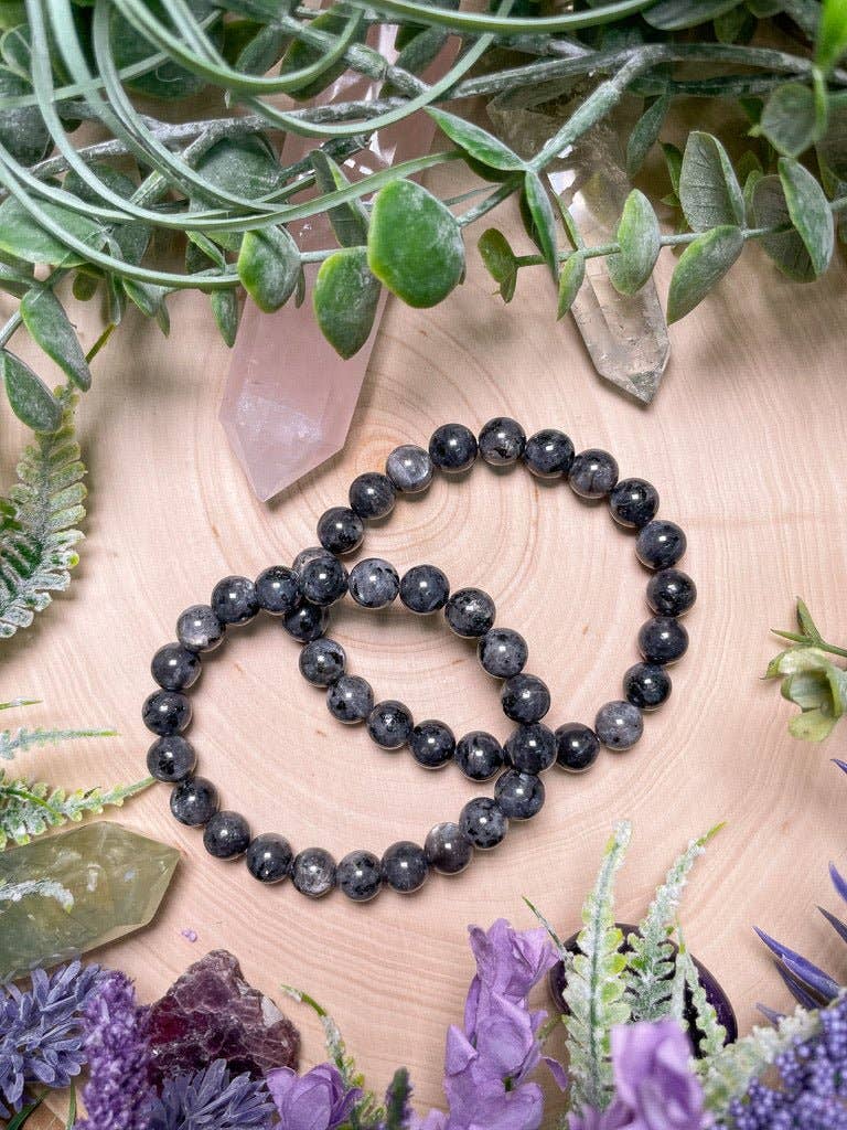 Copper Ashes - Wholesale Beaded Bracelet - 8mm Beaded Larvikite Bracelet