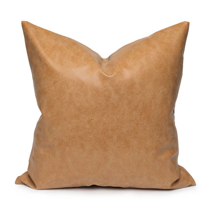 Capa de almofada de couro vegano falso Don Square por atacado de House of Cindy