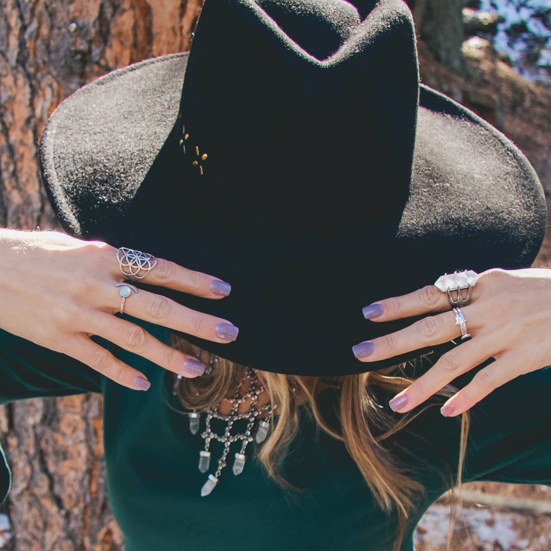 Hiouchi Jewels | Rose & Bolt Grateful Dead Jewelry - Wholesale Signet Ring - Seed of Life | Silver1