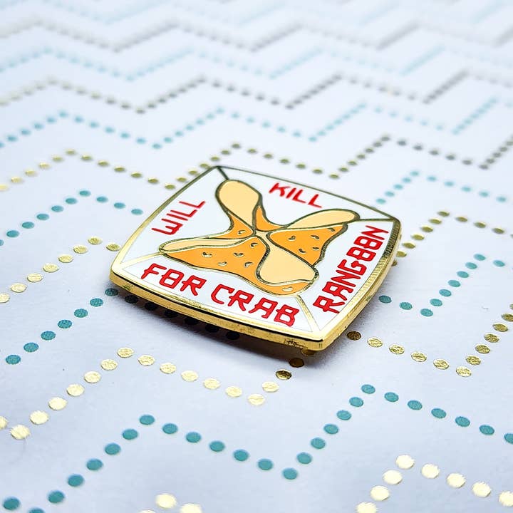 Toku Arts - Wholesale Lapel Pin/Button - Crab Rangoons Enamel Pin