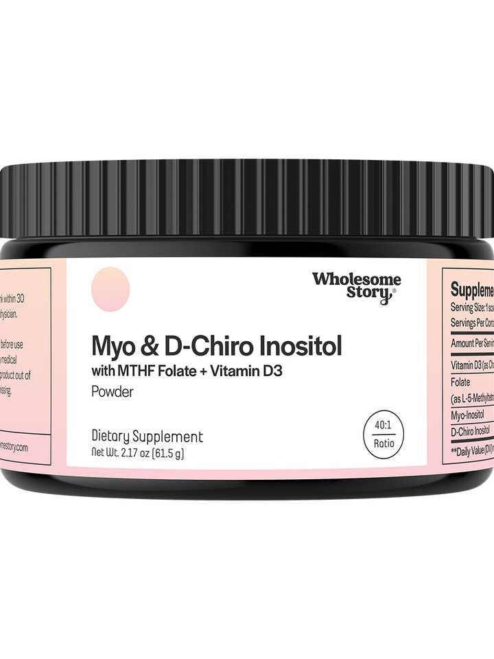 Myo & D-Chiro Inositol + MTHF Folate & Vitamin D3 Powder for wholesale by Wholesome Story