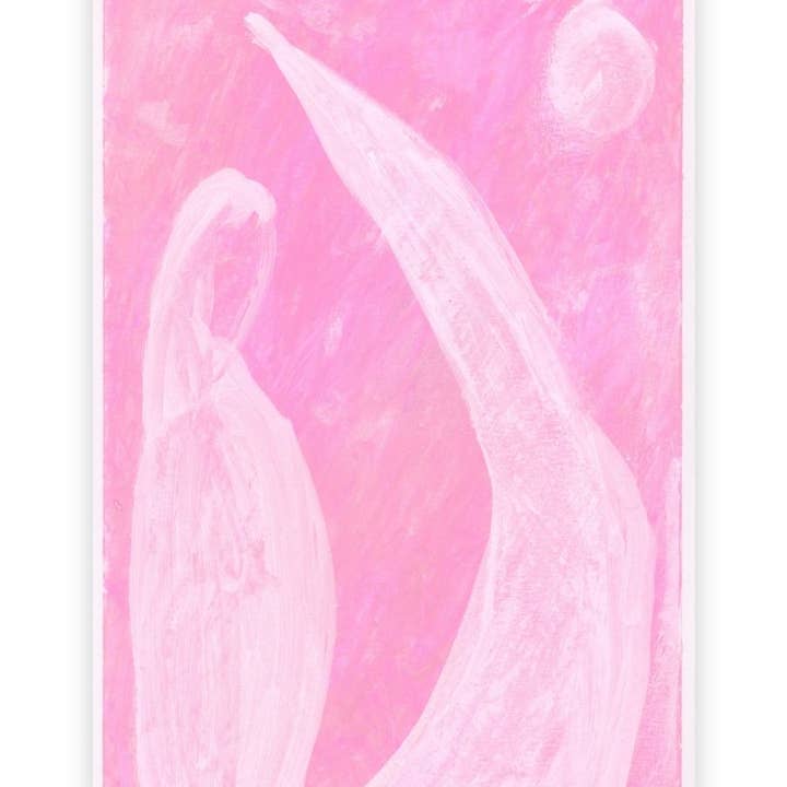 Abstract Pink Expressionist Art Print Home & Living Decor for wholesale by ArtbyHaise