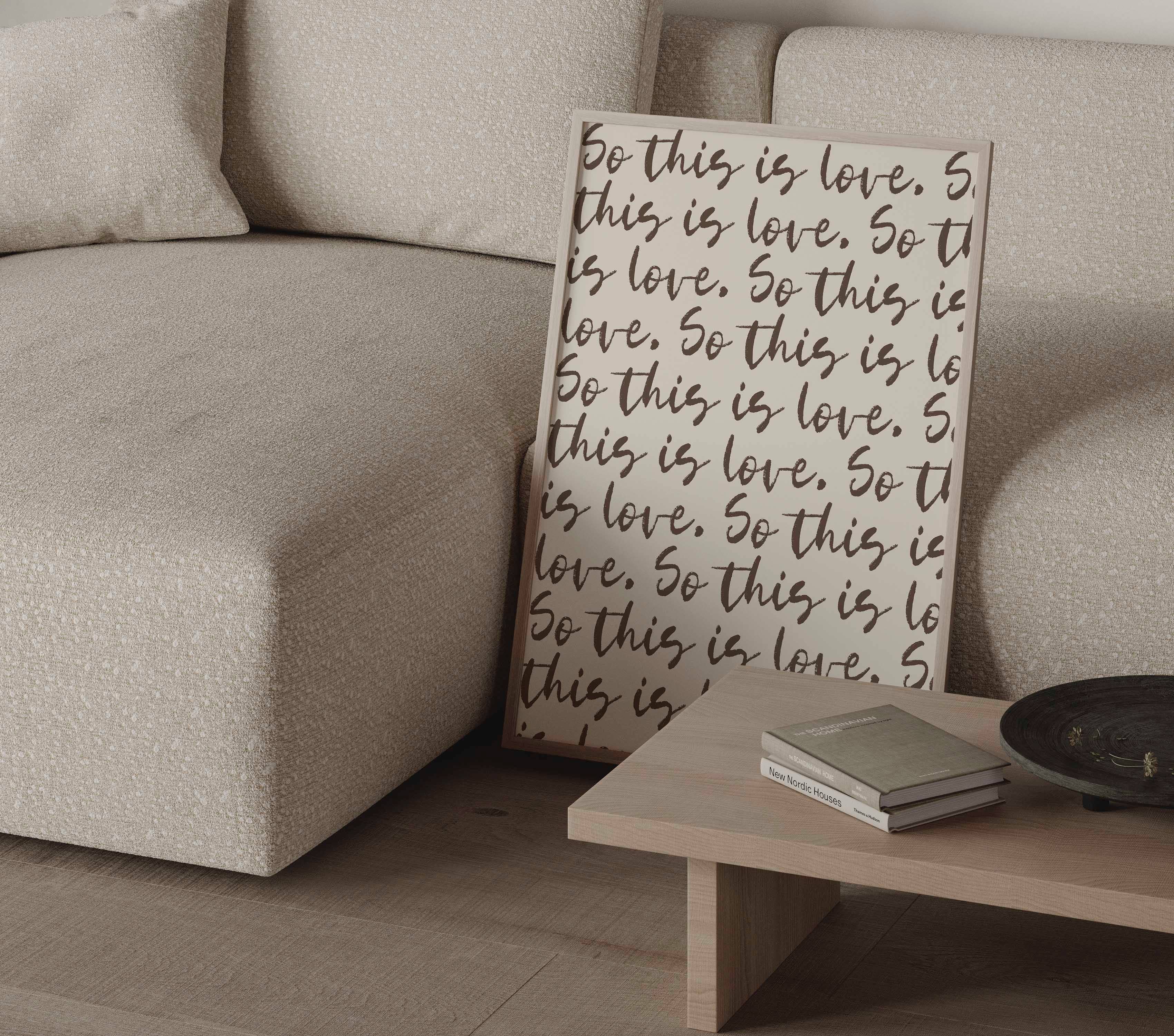 D'LUXE PRINTS - Wholesale Art Print - So This Is Love Script Print1