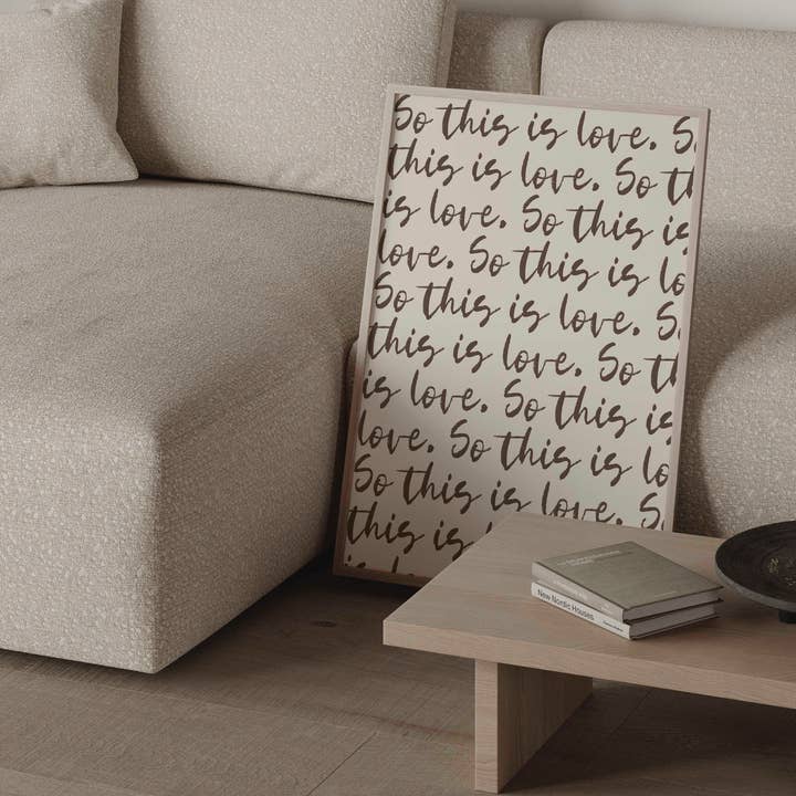 D'LUXE PRINTS - Wholesale Art Print - So This Is Love Script Print1