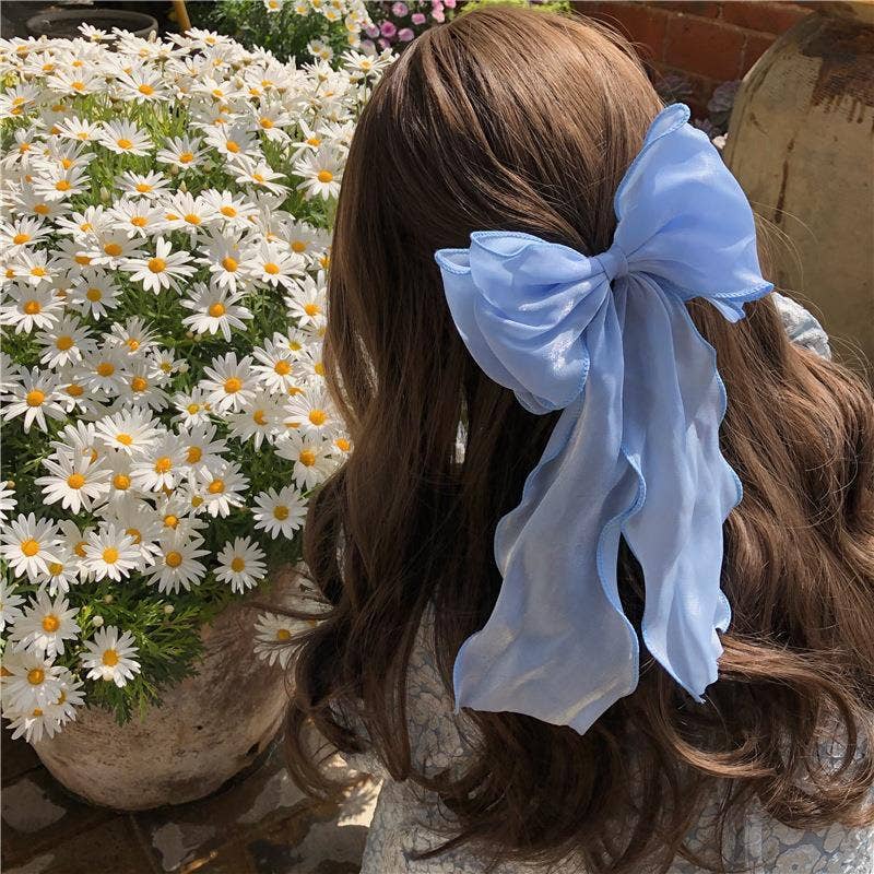 XO Fashion - Wholesale Hair Clip - Women's - HC6407 Sweet Retro Fairy Big Bow Ribbon Hair Clip 1/unit3