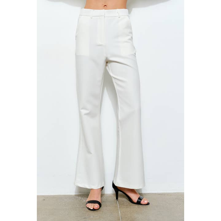 Calças de Alfaiataria de Cintura Alta e Boca Larga por atacado de INA