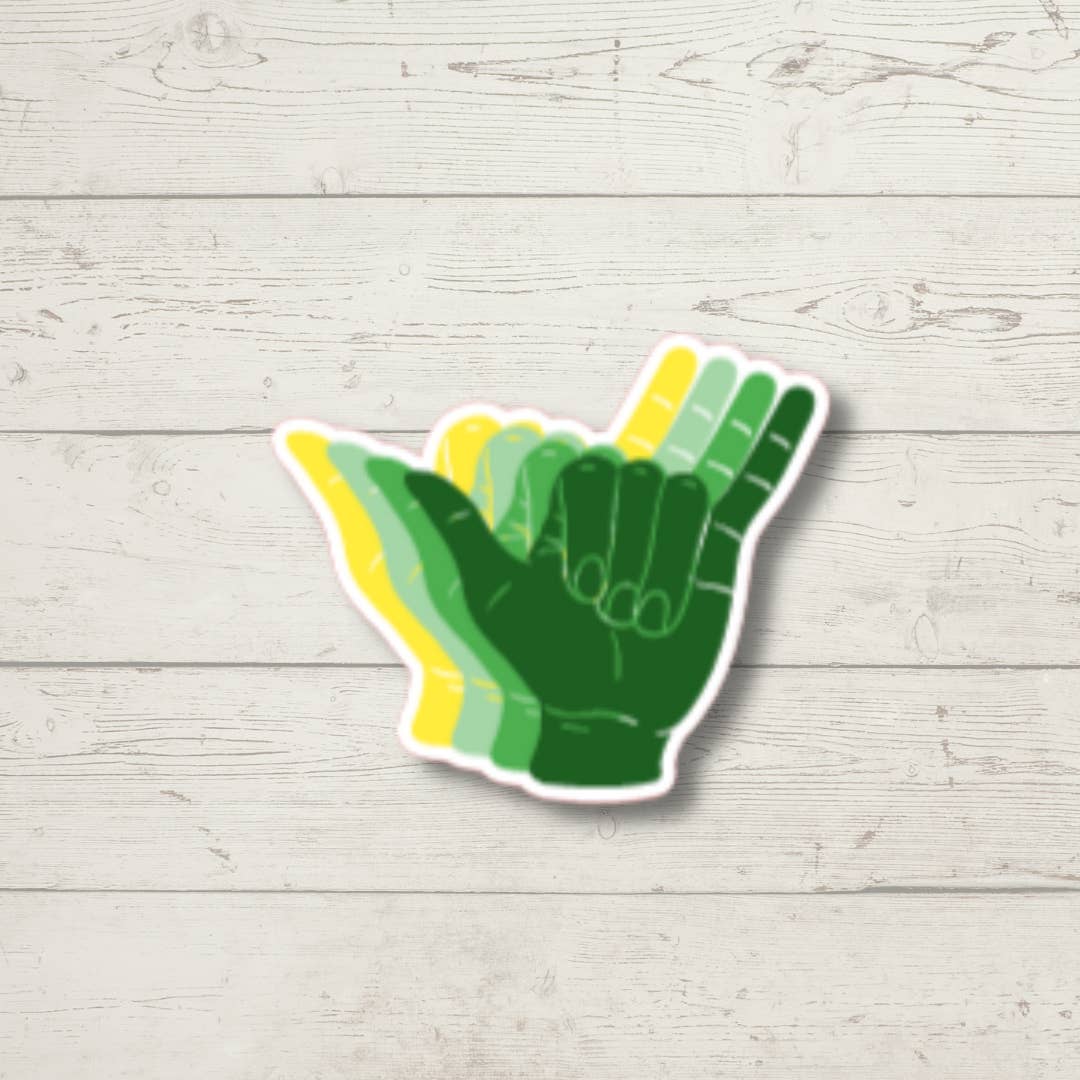 WJMay Designs - Wholesale Sticker - Shaka, Hang Loose, Hang Ten Sticker