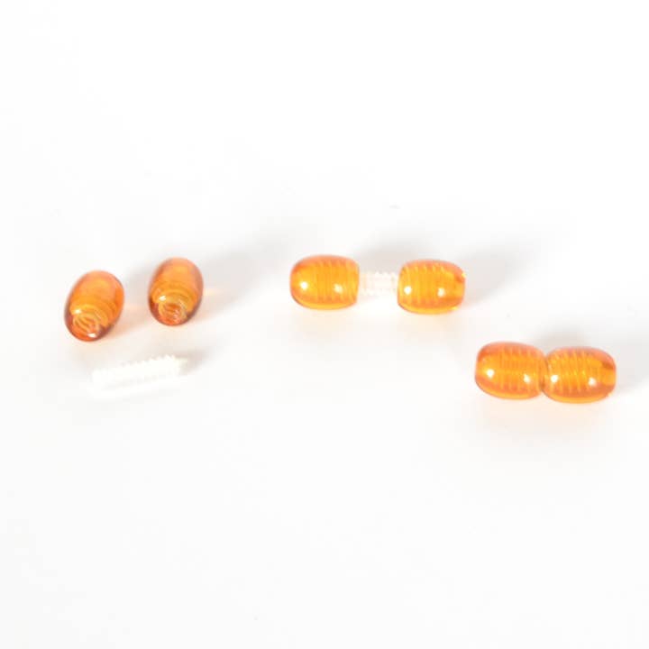 Honey Plastic Screw Clasps for wholesale by The Natural Amber