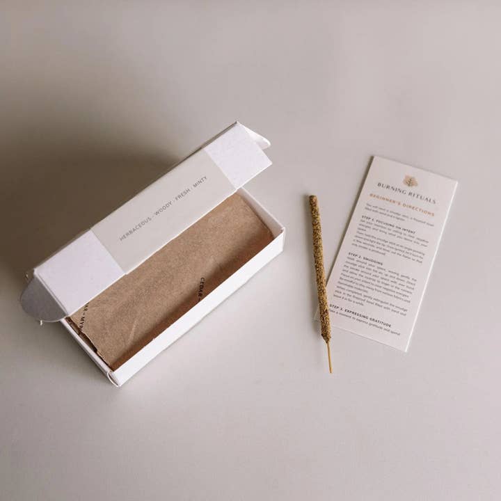 Cedar and Myrrh – wholesale Incense – White Sage Incense Sticks – 30 Mini Hand-Rolled Sticks from Peru (4.2")2