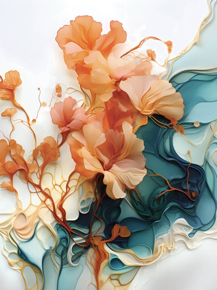 Coral Floral 1 for wholesale by Little Ox Designs