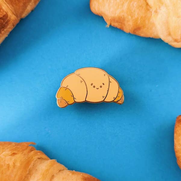 Croissant Enamel Pin for wholesale by Quinn's Pins