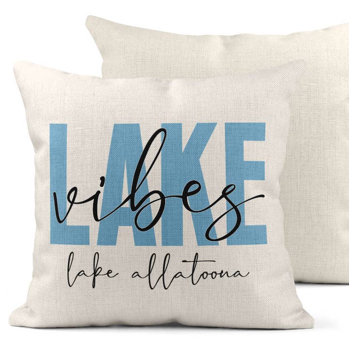 Oreiller Lake Vibes personnalisé pour la vente par Quotable Life