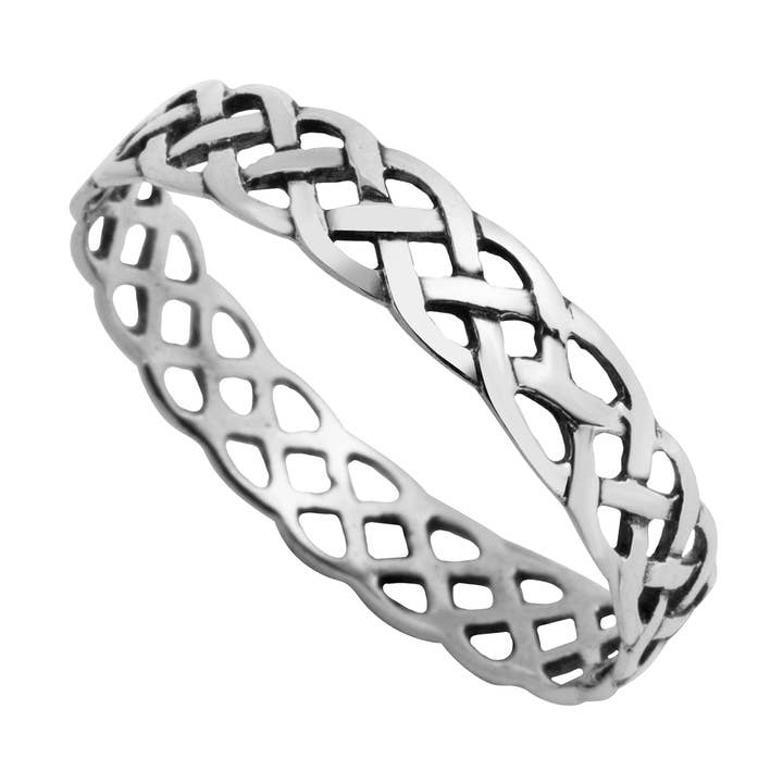 Silver Jewellery Cavern Wholesale – Engroshandel Båndring – Smuk 925 Sølv Keltisk Båndring (USA-DDP)0