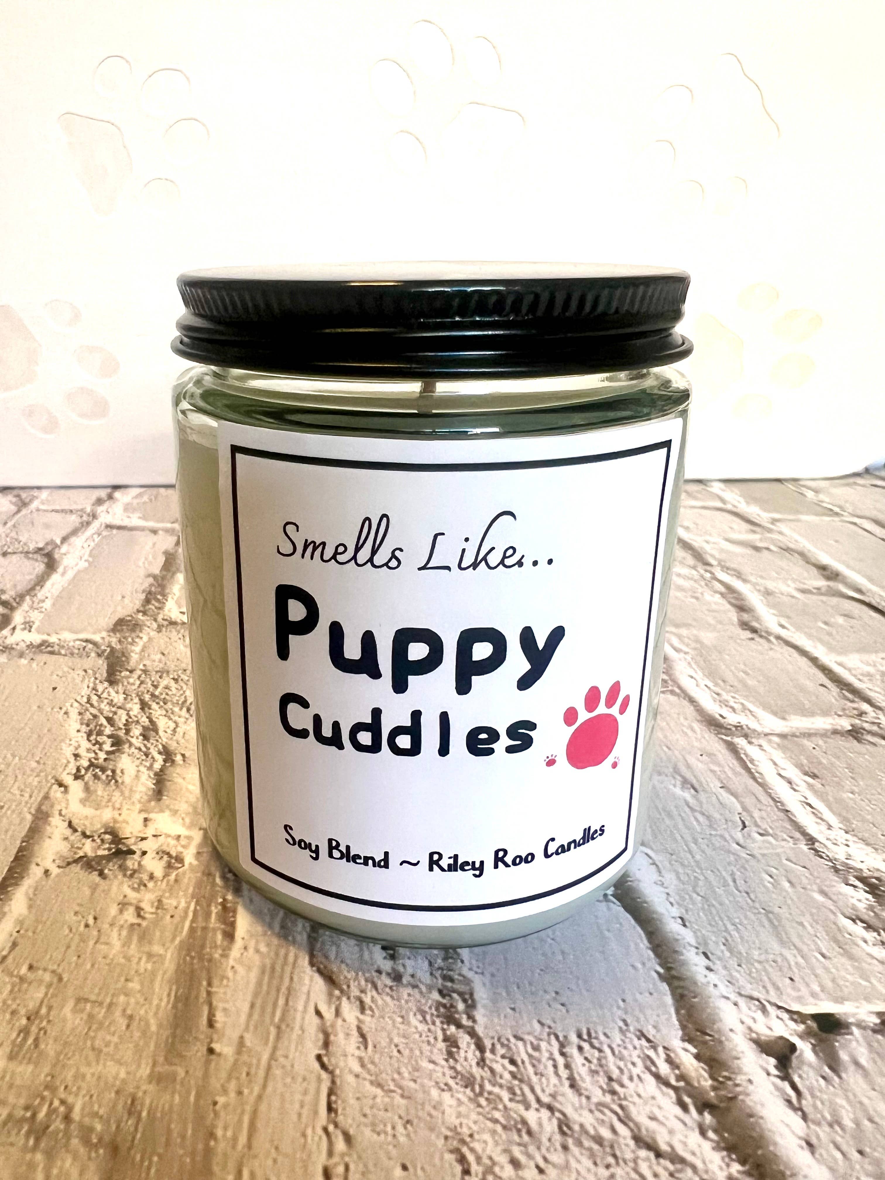 Riley Roo Candles - Wholesale Jar/Filled Candle - Smells Like Puppy Cuddles | Coconut-Soy Candle 8oz0