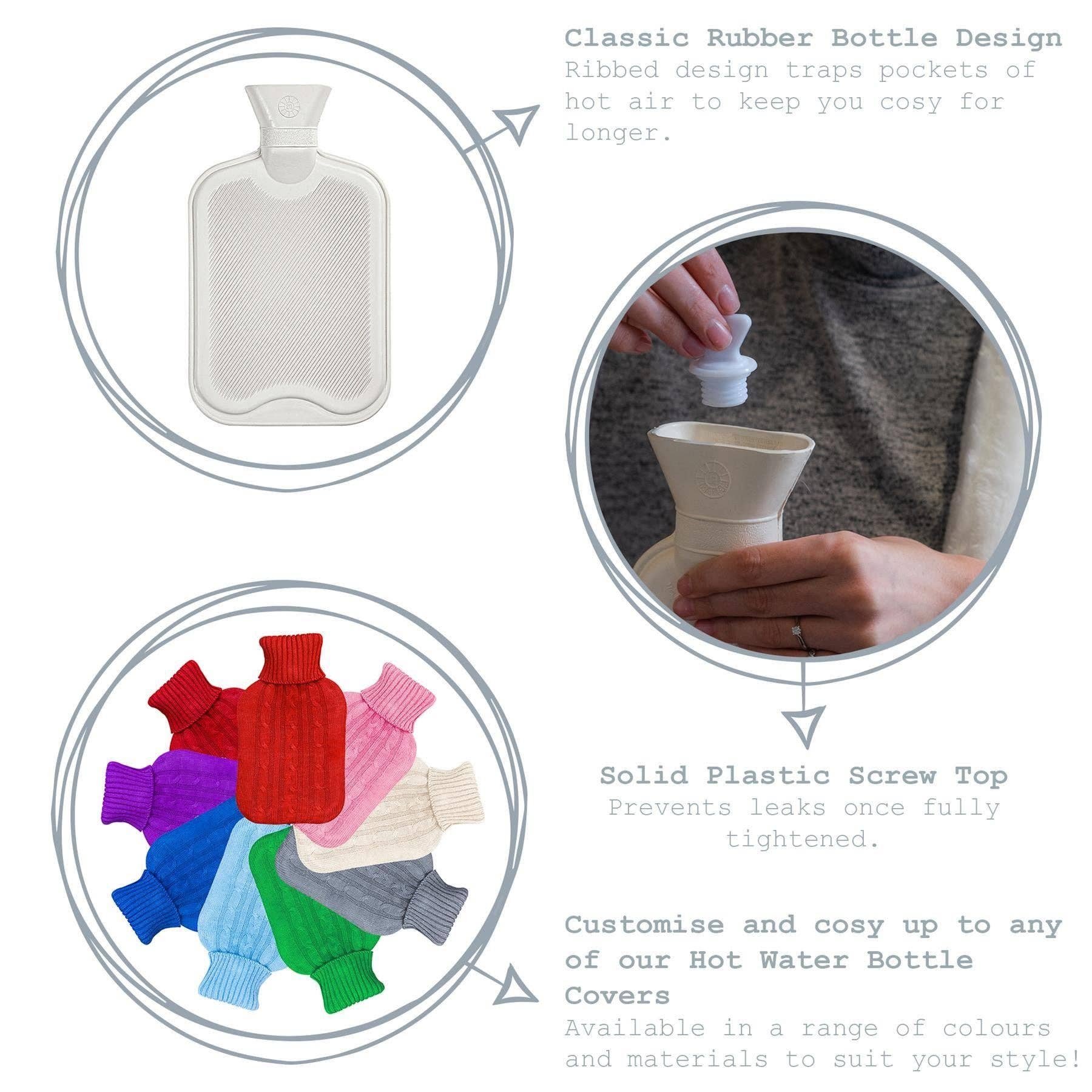 Rinkit Pty Ltd - Wholesale Hot/cold compress - Harbour Housewares Hot Water Bottle - 2 Litres - Cream1