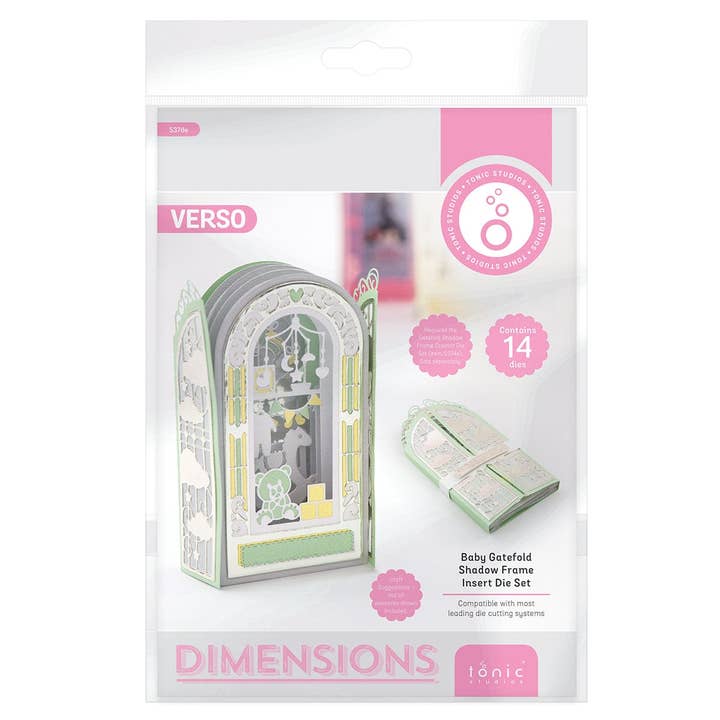 Baby Gatefold Shadow Frame Inserts Die Set - 5378e for wholesale by Tonic Studios