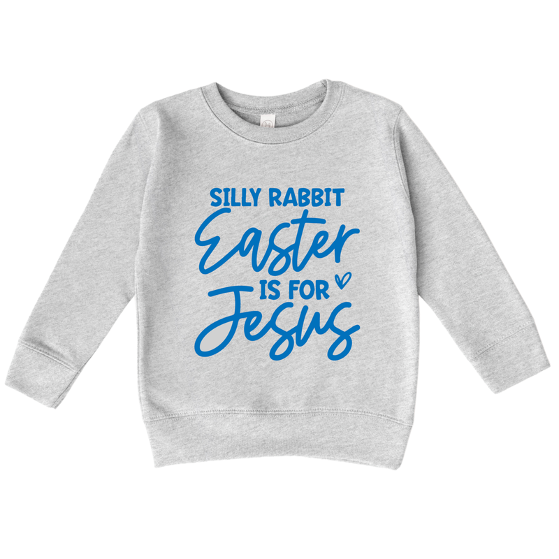Bump & Beyond Designs - Wholesale Shirt - Kids - Silly Rabbit Easter is for Jesus, Boys Sweatshirt1