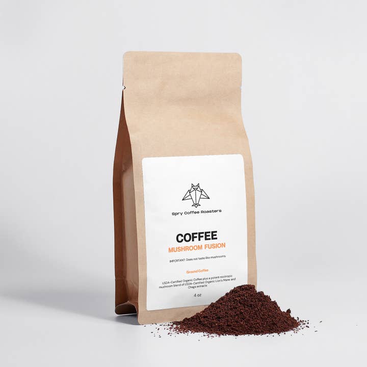 Spry Coffee Roasters – wholesale Malet kaffe – Svamp kaffe Fusion | Lion's Mane & Chaga 4oz