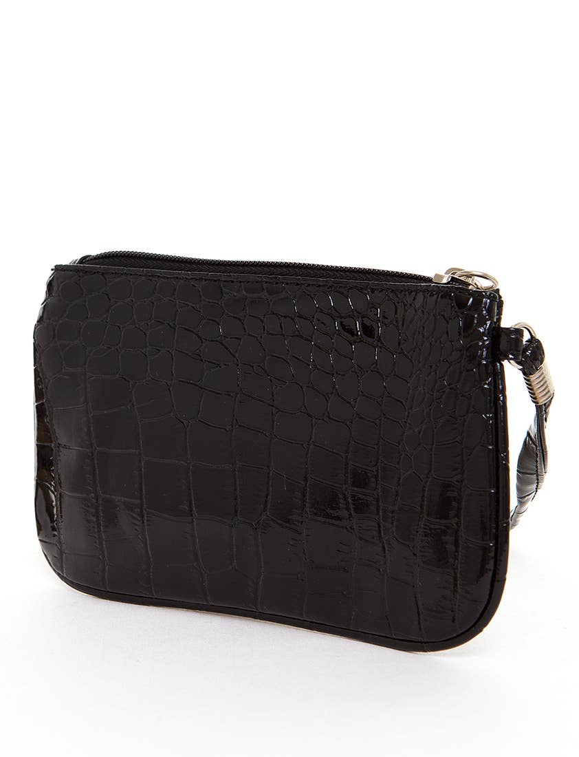 AMPERE CREATIONS - Wholesale Wristlet - Brighton Vegan Leather Inspired Croco Imitation Wristlet Bag3