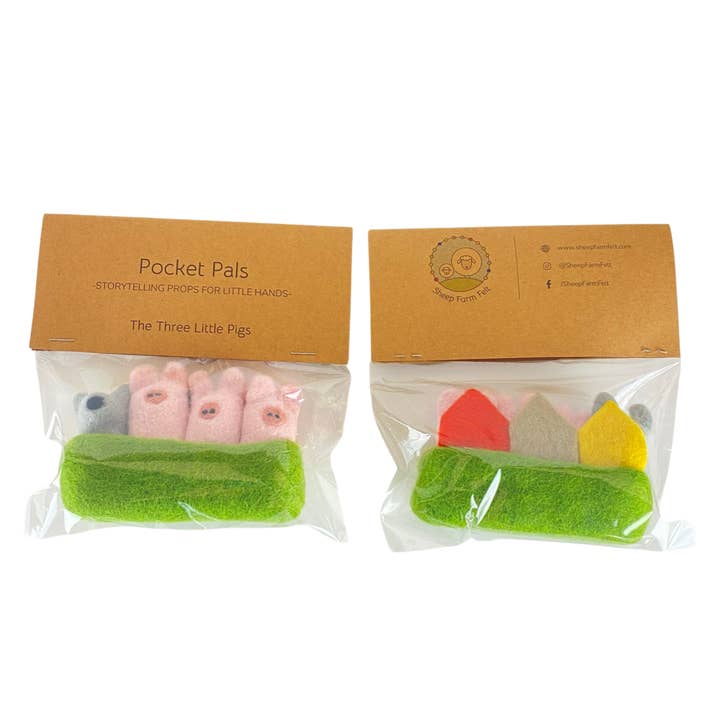 Sheep Farm Felt - Wholesale Toy Set - Kids - Pocket Pals | The Three Little Pigs