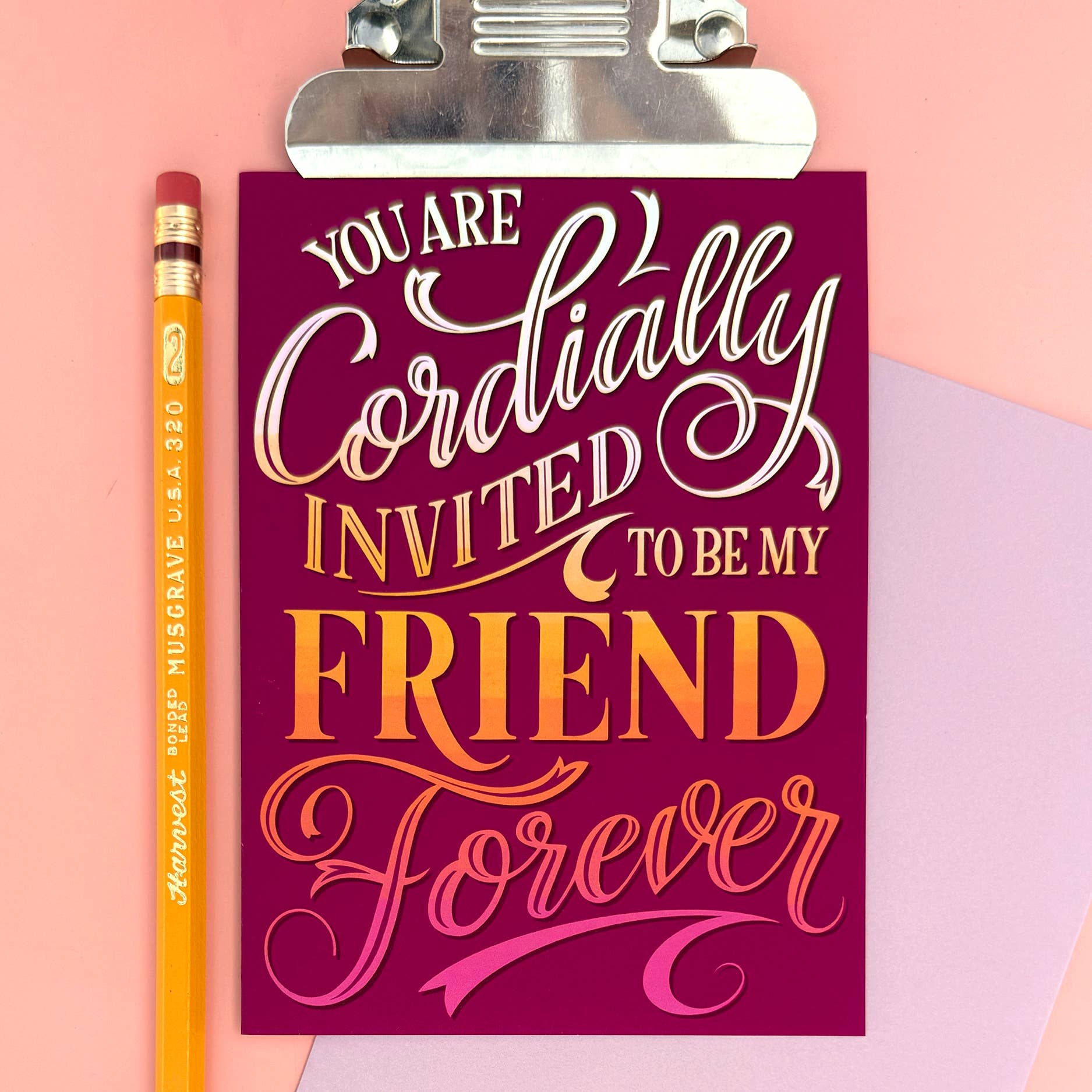 hey, alissandra – postal de amizade por atacado – És Convidado a Ser Meu Amigo Para Sempre - Cartão A21