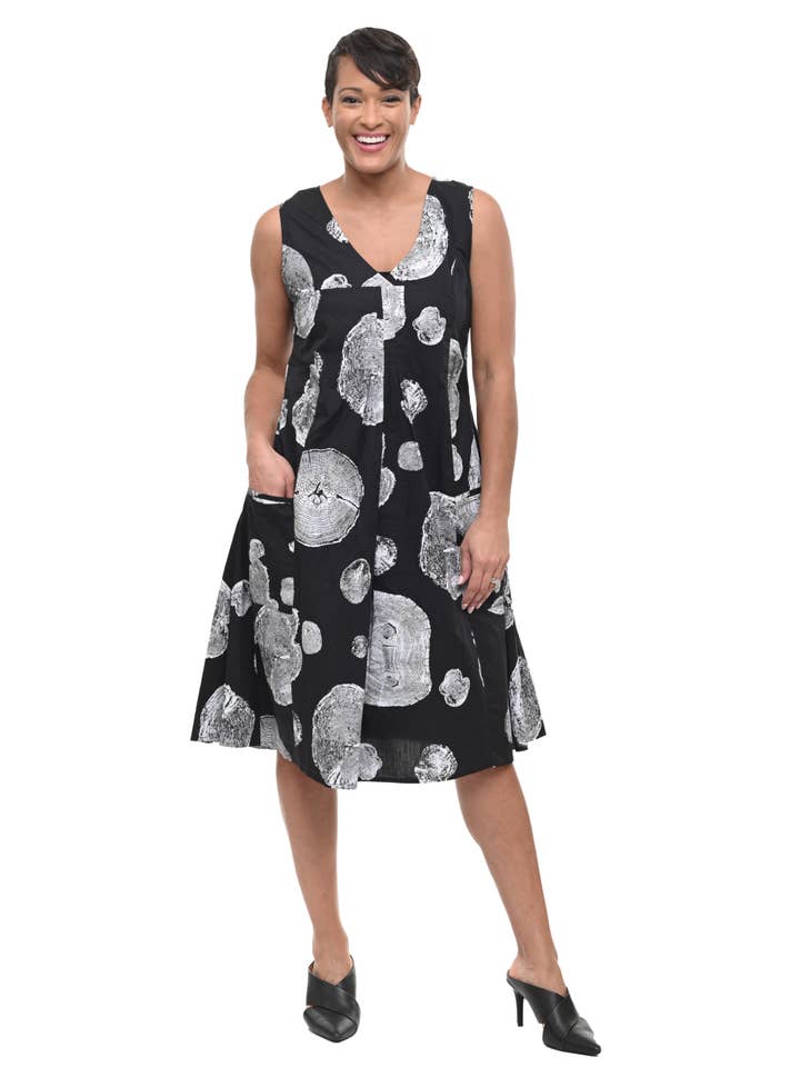 Tulip Clothing - Wholesale Dress - Women's - CV656 Poppie Dress in Black Urchin*
