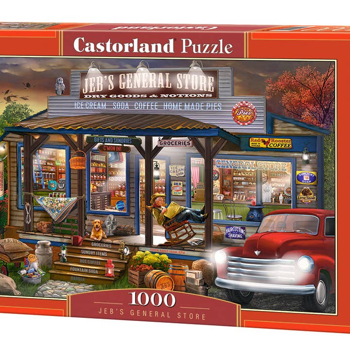 1000 Piece Jigsaw Puzzle, Jeb's General Store, Porch scene puzzle, painting puzzles, Adult Puzzle, Castorland C-104505-2 for wholesale by CASTORLAND by Bridge Toys