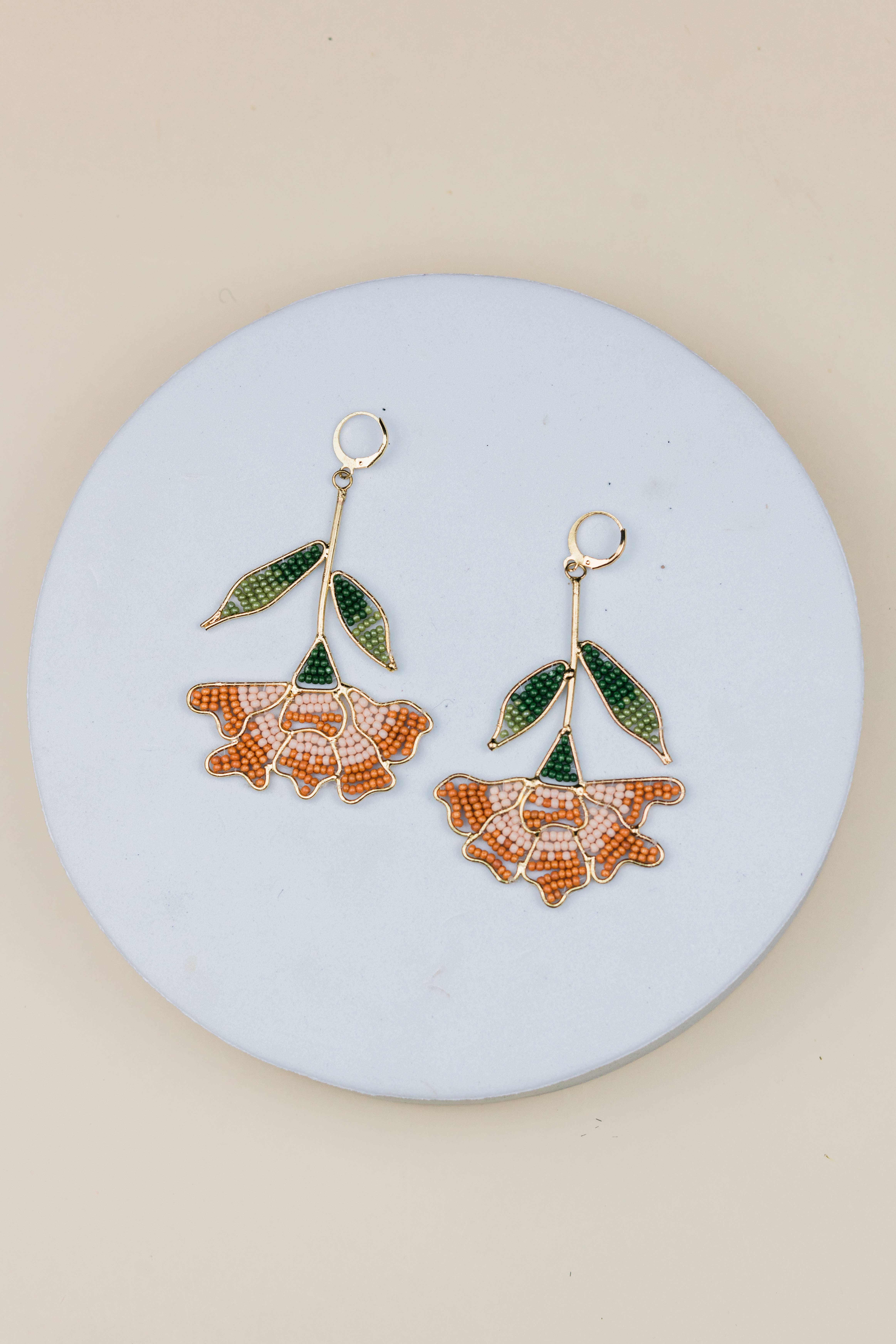 Mountain Maiden Co. - Wholesale Dangle Earrings - Peonies