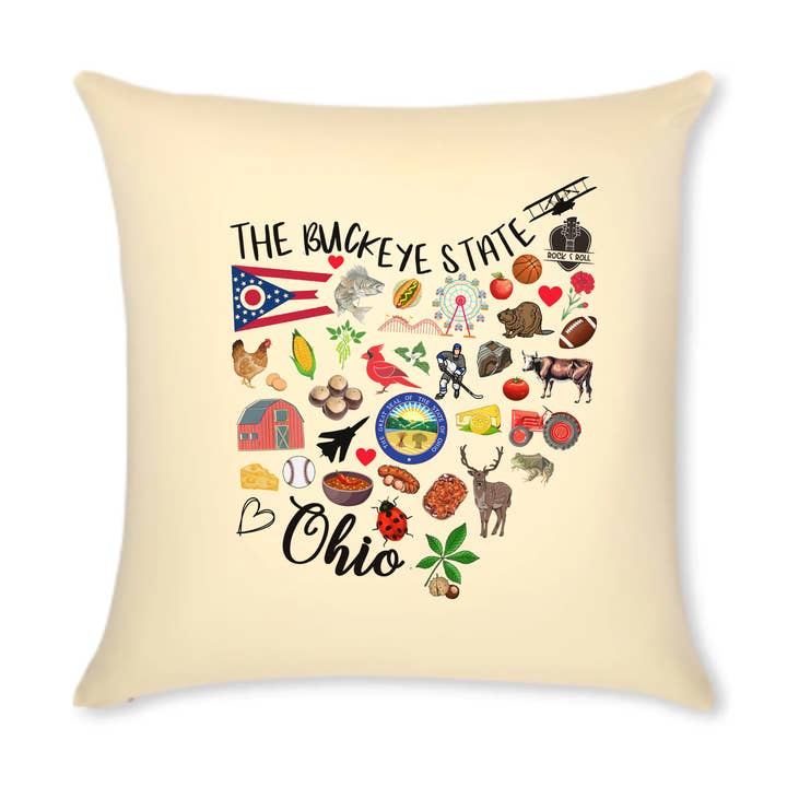 Ohio Favorites Pillow for wholesale by AbbyKate HOME