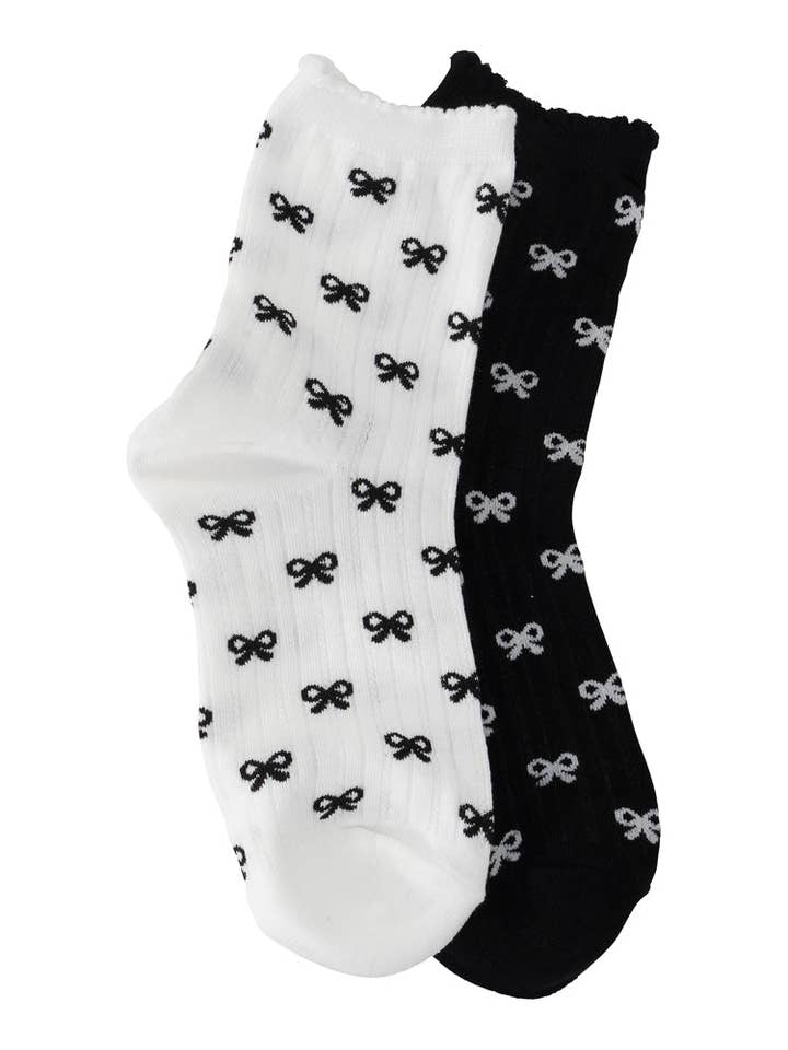 limlim - Wholesale Socks - Women's - SMALL BOWS LIGHT SOCKS