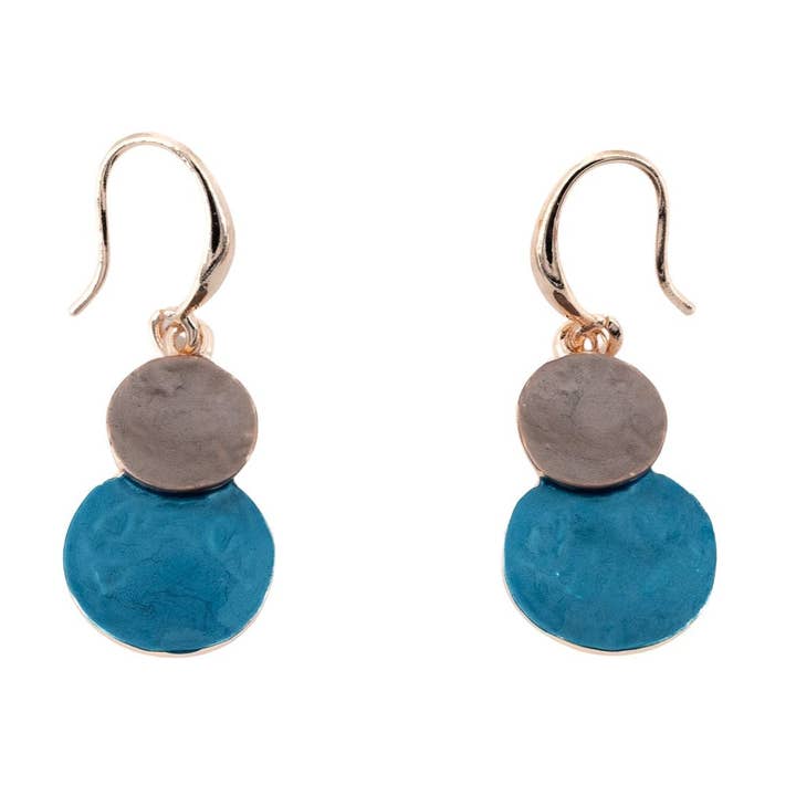 Pendientes colgantes redondos dobles para venta al por mayor de KLK