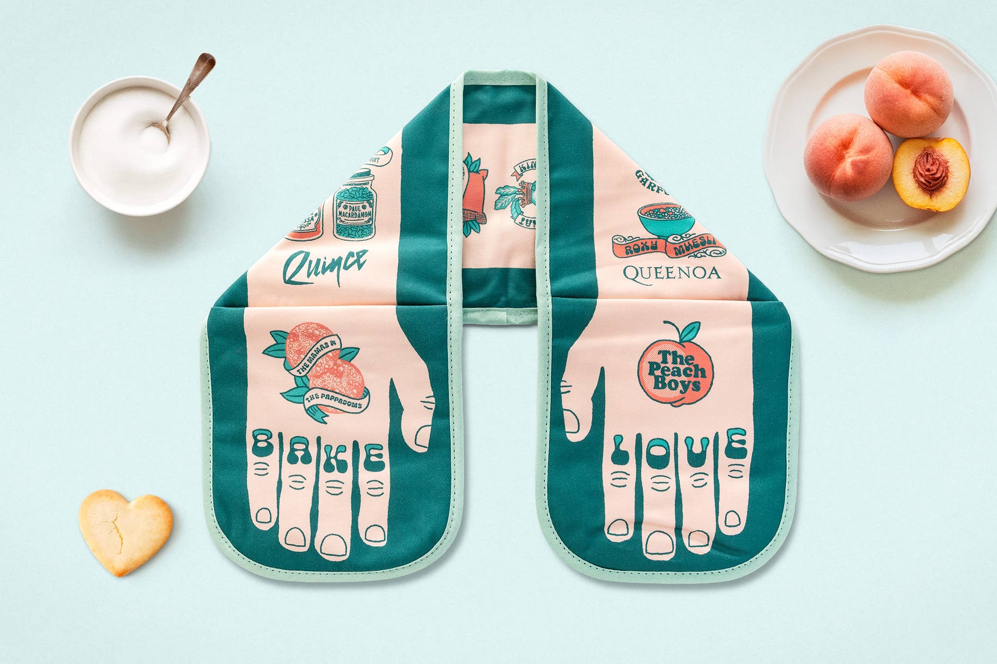 Studio Gardiner - Vendita all'ingrosso Guanti da forno/Presine - Bake Love - Guanto da forno doppio2