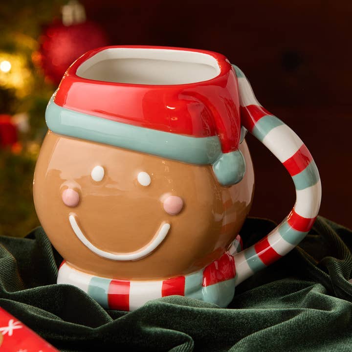 Certified International – wholesale Coffee mug – Christmas Whimsy Gingerbread 3-D Mug 18 oz.0