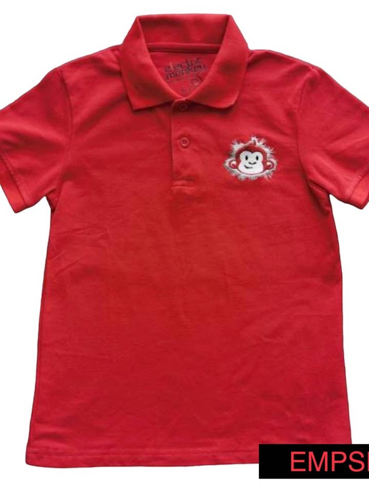 Polo Electric Monkey - Rouge pour la vente par Electric Monkey Kids