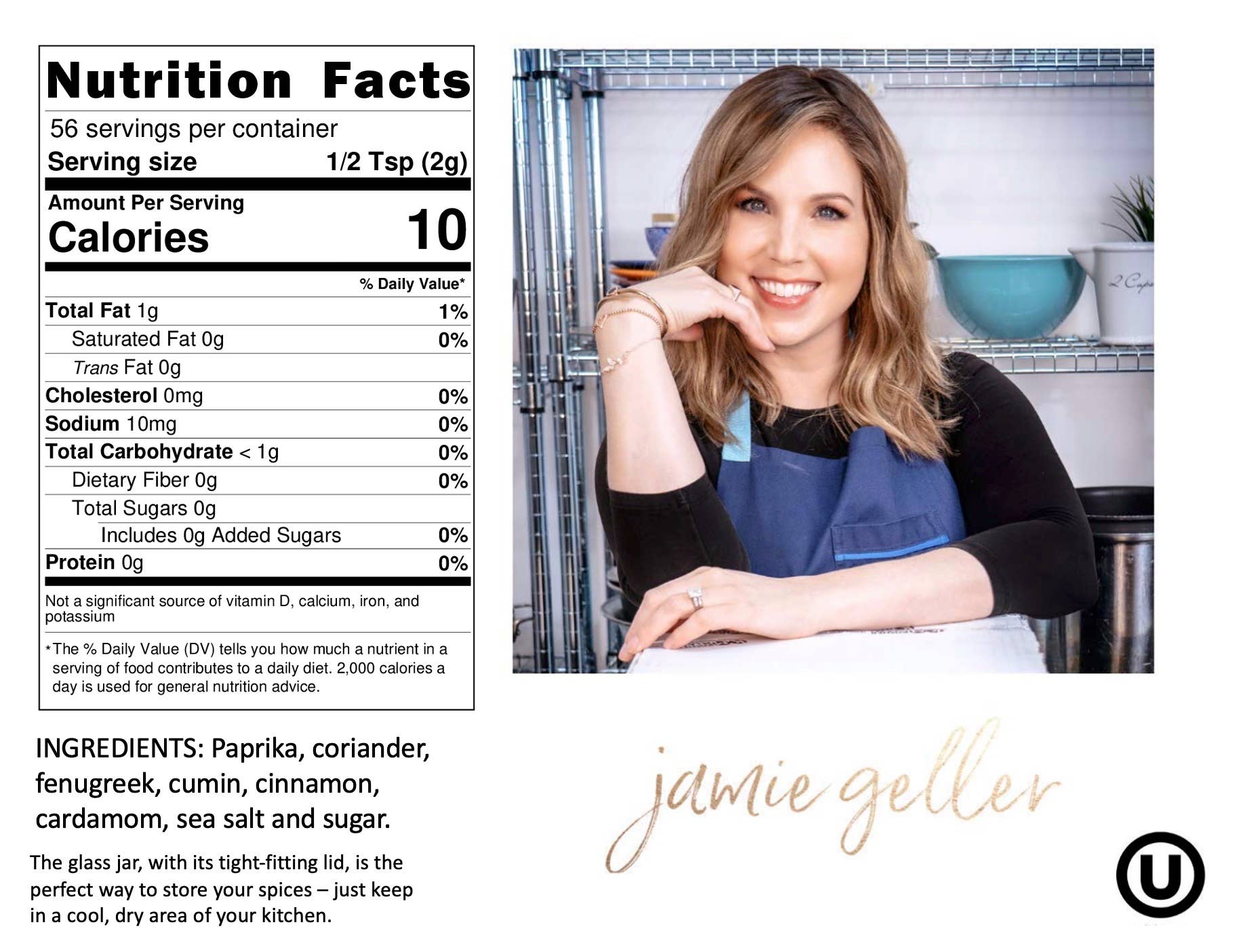 Jamie Geller - Wholesale Dried Spice Mix - Turkish Shawarma  Seasoning (4.2oz Glass Jar, 120g)2