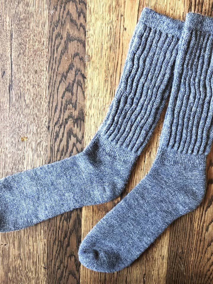 Samantha Holmes Alpaca Clothing and Gifts - Wholesale Socks - Unisex - Cosy Alpaca Rib Cushion Socks Larger size6