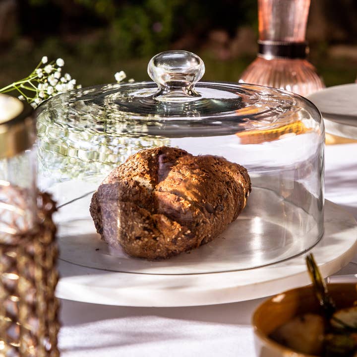 Glass Cloche Large Cake Dome Cylindrical Display Cover for wholesale by Serein Wellness