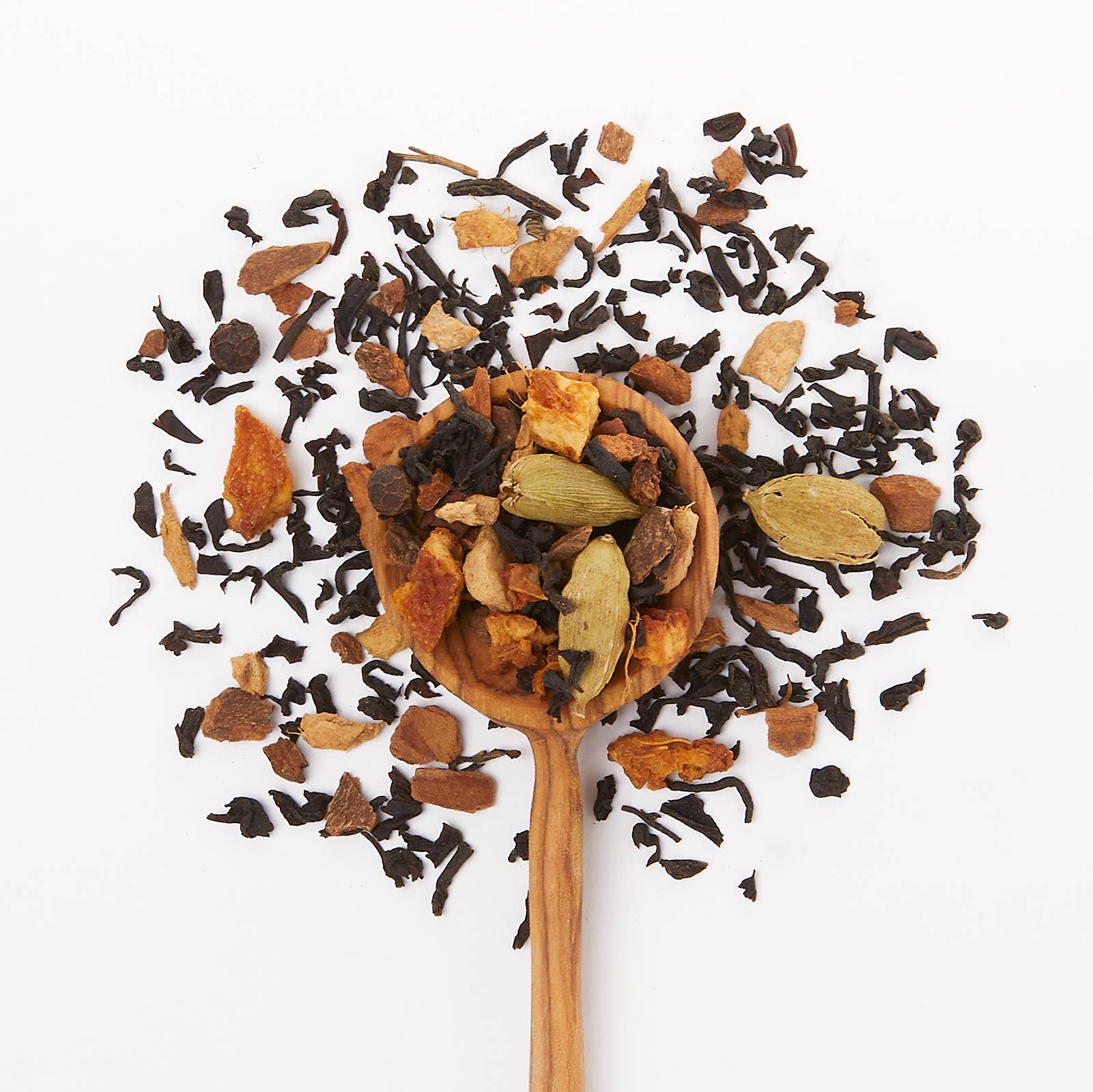 JusTea (No Import Fees to USA) - Wholesale Loose Tea - HOLIDAY SPICE Tin & Spoon - Organic, Fair-Trade, Black Tea3