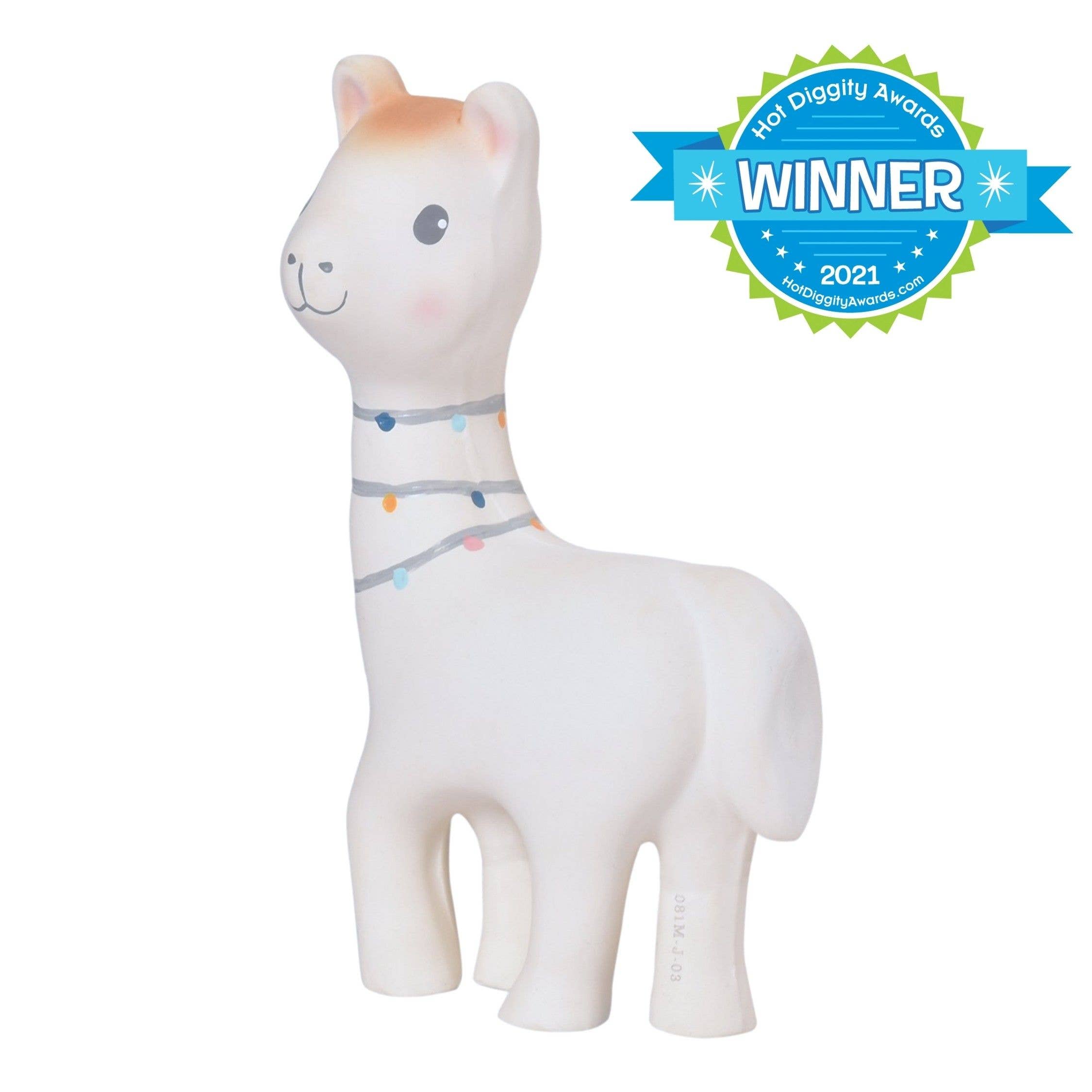 Tikiri Toys LLC - Wholesale Teether (Not Clip-On) - Baby - Lilith the Llama Organic Natural Rubber Teether Toy2