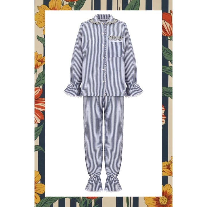 COTTON PAJAMAS WITH STRIPED PRINT - M for wholesale by Iturrienea