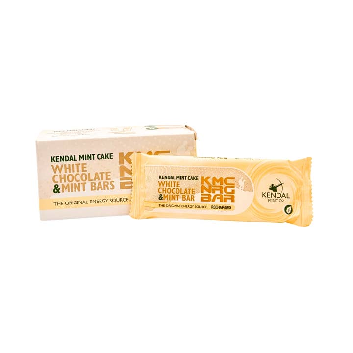 Kendal Mint Co® - Wholesale Snack Bar - KMC Energy Bar: White Chocolate coated Mint Cake (50g)