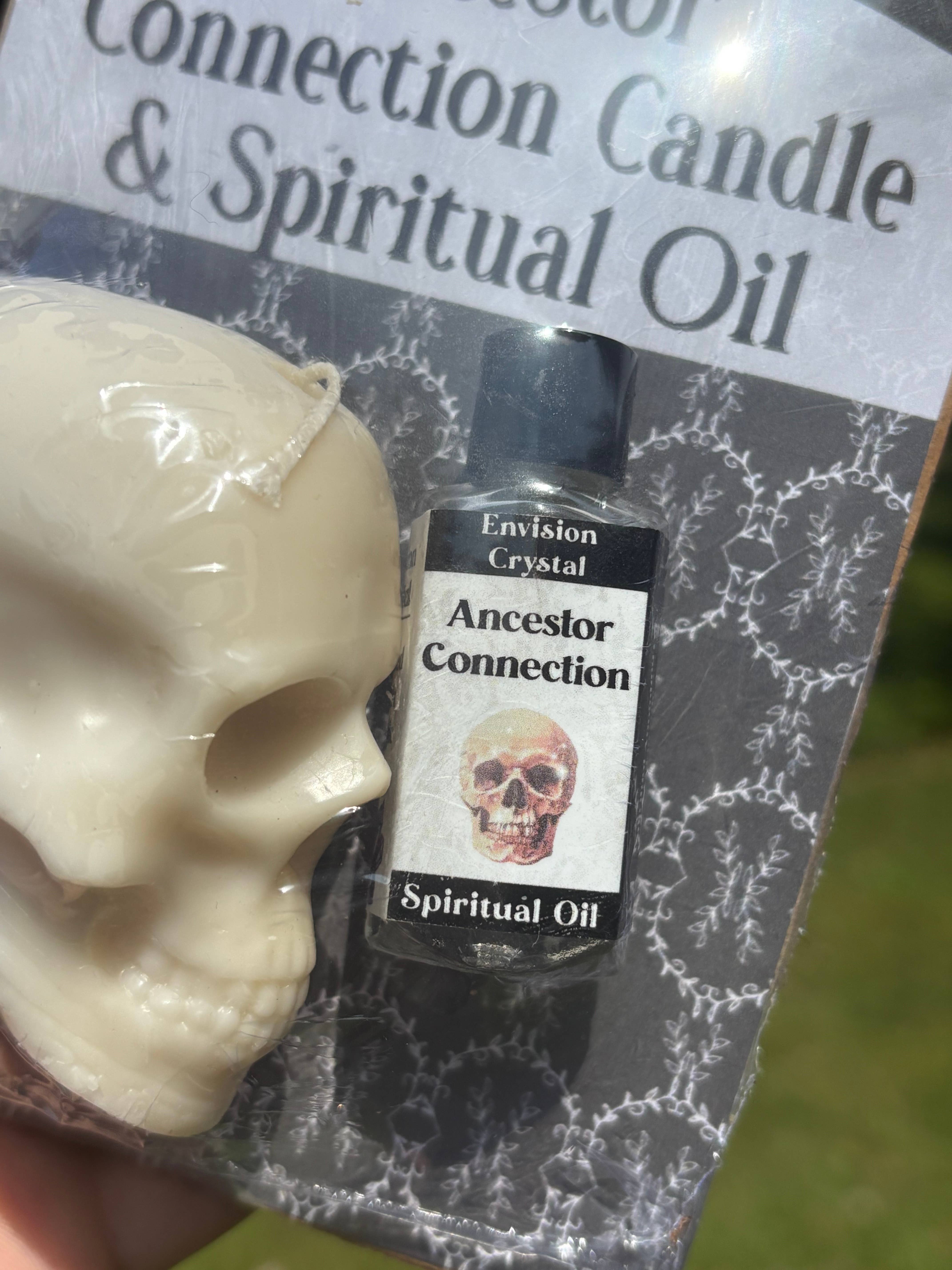 Envision Crystal - Wholesale Meditation Supplies - Ancestor Connection Candle and Oil Bundle Novelty Candle2
