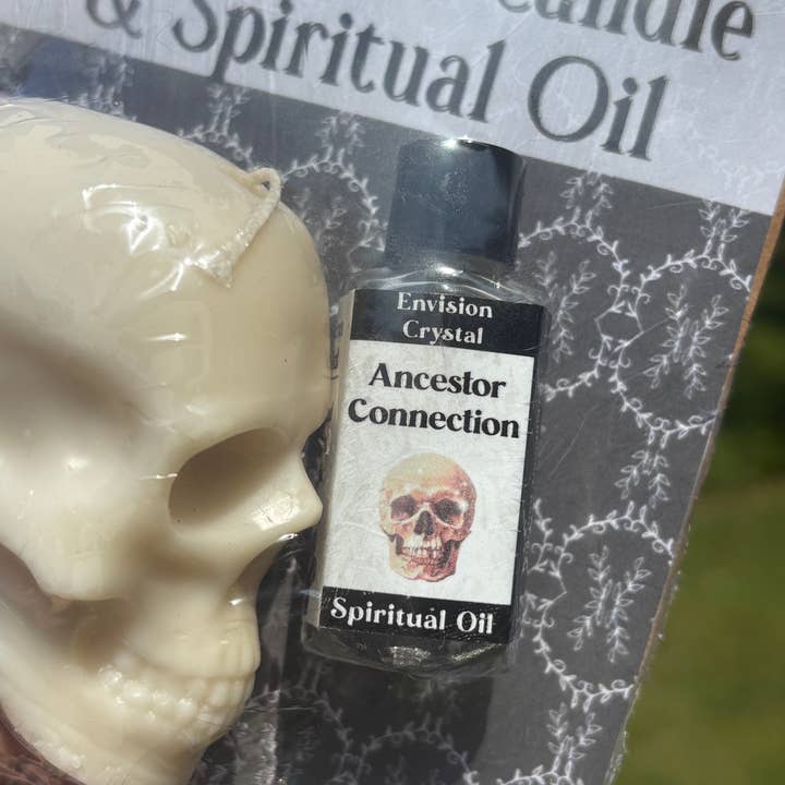 Envision Crystal - Wholesale Meditation Supplies - Ancestor Connection Candle and Oil Bundle Novelty Candle2